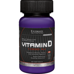 Витамин Д, Vitamin D, Ultimate Nutrition, 60 гелевых капсул - фото