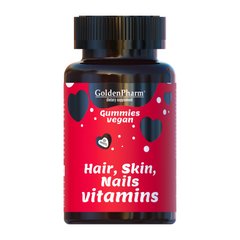 Витамины для волос, кожи и ногтей, GoldenPharm, 60 веганский мармелад - фото