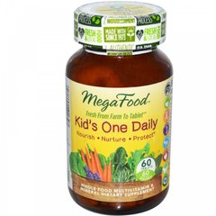 Витамины для детей, Kid's One Daily, MegaFood, 1 в день, 60 таблеток - фото