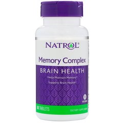 Витамины для памяти, Memory Complex, Natrol, 60 таблеток - фото