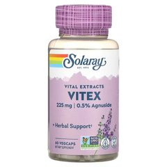 Витекс священный, экстракт ягод, Vitex, Solaray, 225 мг, 60 капсул - фото
