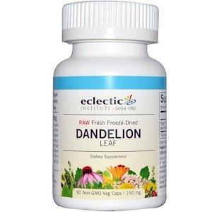 Корінь кульбаби (Dandelion), Eclectic Institute, 150 мг, 90 капсул - фото