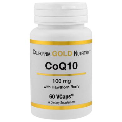 Коэнзим с боярышником, California Gold Nutrition, 100 мг, 60 капсул - фото