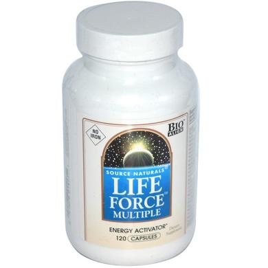 Баланс жизненных сил, Life Force Multiple, Source Naturals, без железа, 120 капсул - фото