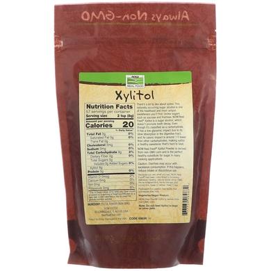 Ксилітол (цукрозамінник), Xylitol, Now Foods, 454 г - фото