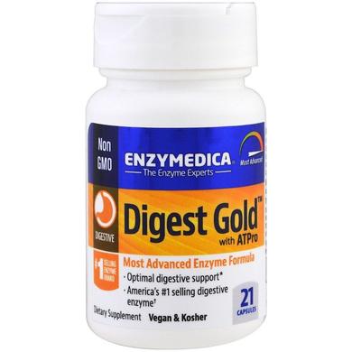Пищеварительные ферменты, Digest Gold with ATPro, Enzymedica, 21 капсула - фото