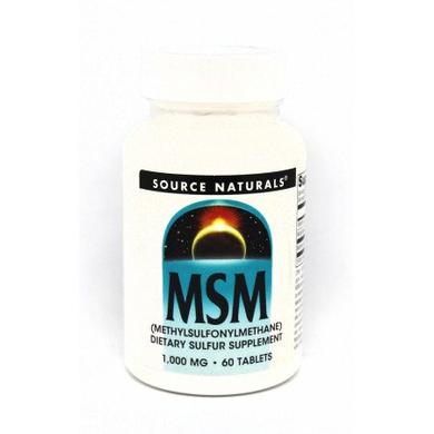 МСМ 1000 мг с Витамином С, Source Naturals, 60 таблеток - фото