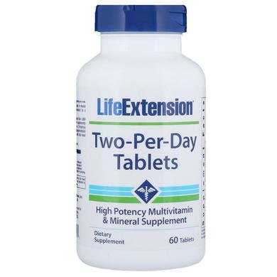 Мультивитамины, Two-Per-Day, Life Extension, 60 таблеток - фото