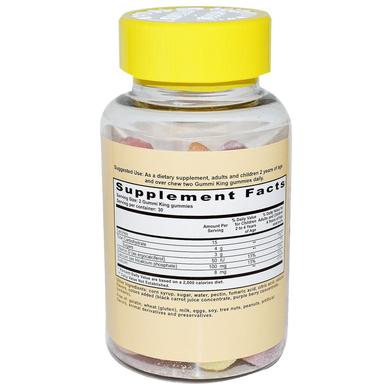 Кальций жевательный для детей, Calcium Plus Vitamin D, Gummi King, 60 таблеток - фото