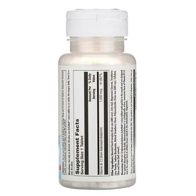 Вітамін В12 аденозилкобаламін, B-12 Adenosylcobalamin, Kal, полуниця, 1000 мкг, 90 таблеток - фото