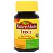 Железо, Iron, Nature Made, 65 мг, 180 таблеток, фото – 1