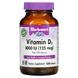 Вітамін D3 5000IU (125 мкг), Vitamin D3, Bluebonnet Nutrition, 100 желатинових капсул, фото – 1