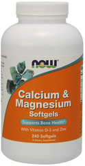Кальций и магний, Calcium & Magnesium, Now Foods, комплекс, 240 капсул - фото
