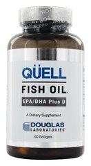 Риб'ячий жир омега 3 + вітаміну D3, Douglas Laboratories, 1000 МО, 60 капсул - фото