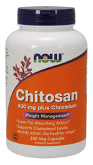 Хитозан, Chitosan, Now Foods, 500 мг, 240 капсул - фото