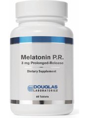 Мелатонин 3 мг, Melatonin, Douglas Laboratories, 60 таблеток - фото