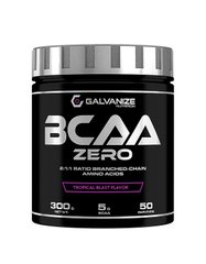 Амінокислоти BCAA ZERO 2: 1: 1, Galvanize Nutrition, смак тропічний вибух, 300 г - фото