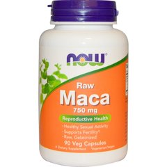 Мака (Maca), Now Foods, вегетарианская, 750 мг, 90 кап - фото