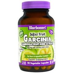 Гарциния камбоджийская, Garcinia Cambogia, Bluebonnet Nutrition, Super Fruit, экстракт коры, 90 капсул - фото
