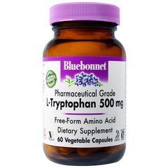 L-Tryptophan, L-триптофан, Bluebonnet Nutrition, 500 мг, 60 капсул - фото