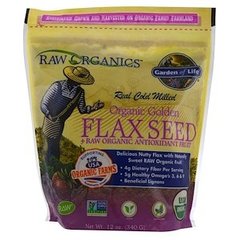 Льняные семена + фрукты, Flax Seed, Garden of Life, сырые, органик, 340 г - фото