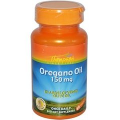 Масло орегано, Oregano Oil, Thompson, 150 мг, 60 гелевых капсул - фото