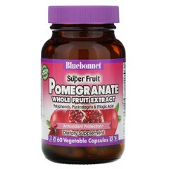 Экстракт плодов Граната, Pomegranate Extract, Bluebonnet Nutrition, 60 вегетарианских капсул - фото
