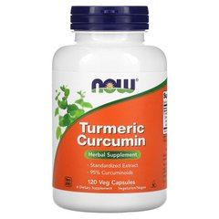 Куркумін, Curcumin, Now Foods, 450 мг, 120 гелевих капсул - фото