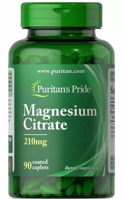 Магній цитрат, Magnesium Citrate, Puritan's Pride, 200 мг, 90 капсул - фото