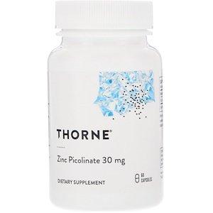 Цинк picolinate посилений, Zinc Picolinate, Thorne Research, 30 мг, 60 капсул - фото
