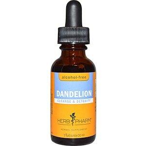Одуванчик лекарственный, без спирта, Dandelion, Herb Pharm, 30 мл - фото
