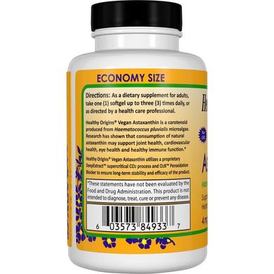 Астаксантин, Astaxanthin, Healthy Origins, вегетарианский, 4 мг, 150 капсул - фото