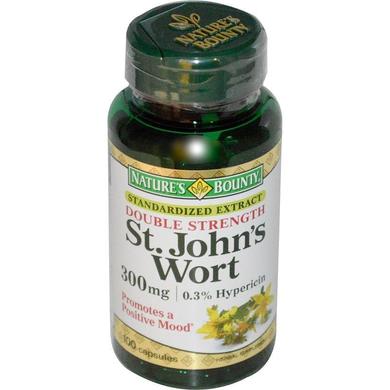 Звіробій, St. John's Wort, Nature's Bounty, 300 мг, 100 капсул - фото