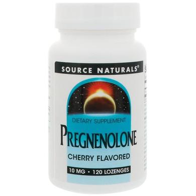Прегненолон, Pregnenolone, Source Naturals, вишневый, 10 мг, 120 леденцов - фото