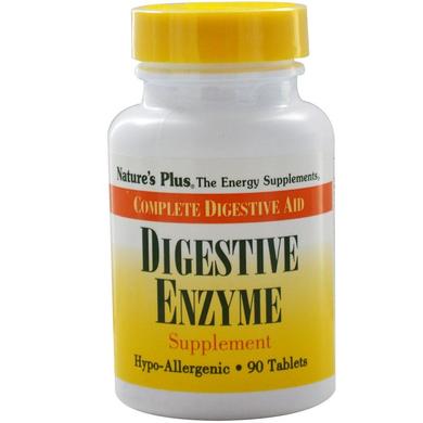 Энзимы, Digestive Enzyme, Nature's Plus, 90 таблеток - фото