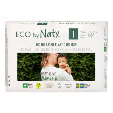 Органические детские подгузники, размер 1, от 2 до 5 кг, Eco by Naty, 25 шт - фото