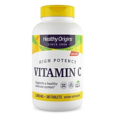 Витамин C, Vitamin C, Healthy Origins, 1,000 мг, 180 таблеток - фото