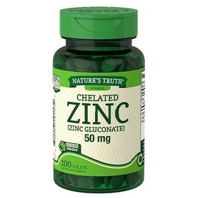 Хелат цинк, Chelated Zinc, 50 мг Nature's Truth 50 мг, 100 таблеток - фото