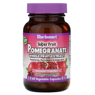 Экстракт плодов Граната, Pomegranate Extract, Bluebonnet Nutrition, 60 вегетарианских капсул - фото