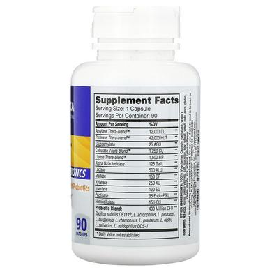 Ферменты и пробиотики, Digest+Probiotics, Enzymedica, 90 капсул - фото