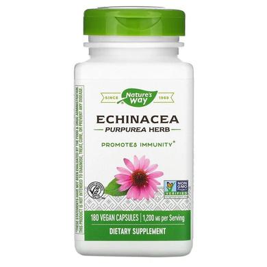 Ехінацея (Echinacea), Nature's Way, органік, 400 мг, 180 капсул - фото