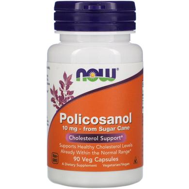 Поликозанол (Policosanol), Now Foods, 10 мг, 90 капсул - фото
