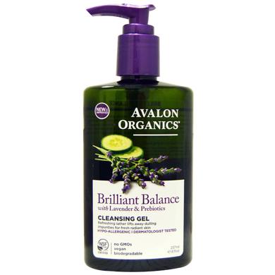 ​Гель для умывания с экстрактами лаванды, огурца и пребиотиками, Avalon Organics, 237 мл - фото