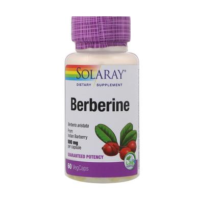 Берберин, Berberine, Solaray, 500 мг, 60 рослинних капсул - фото