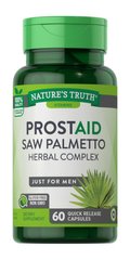 Пальметто травяной комплекс, ProstAid Saw Palmetto Herbal Complex, Nature's Truth, 60 капсул - фото