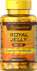 Маточное молочко, Royal Jelly, Puritan's Pride, 500 мг, 120 гелевых капсул - фото