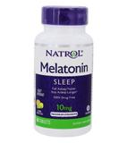 Мелатонін, Melatonin, Natrol, 10 мг, цитрусовий смак, 60 таблеток, фото