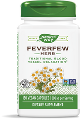 Пиретрум девичий, Feverfew Herb, Nature's Way, 380 мг, 180 капсул - фото
