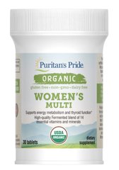 Мультивітаміни для жінок, Women's Multivitamin, Puritan's Pride, 30 таблеток - фото