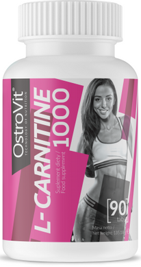 L карнитин, L- Carnitine 1000, OstroVit, 90 таблеток - фото